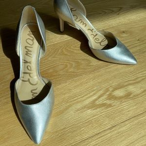 Sam eldelman telsa silver heels - size 6.5